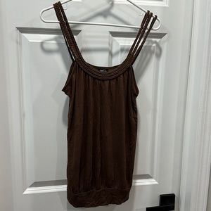 Rue21 Brown Braided-Strap Tank Top
